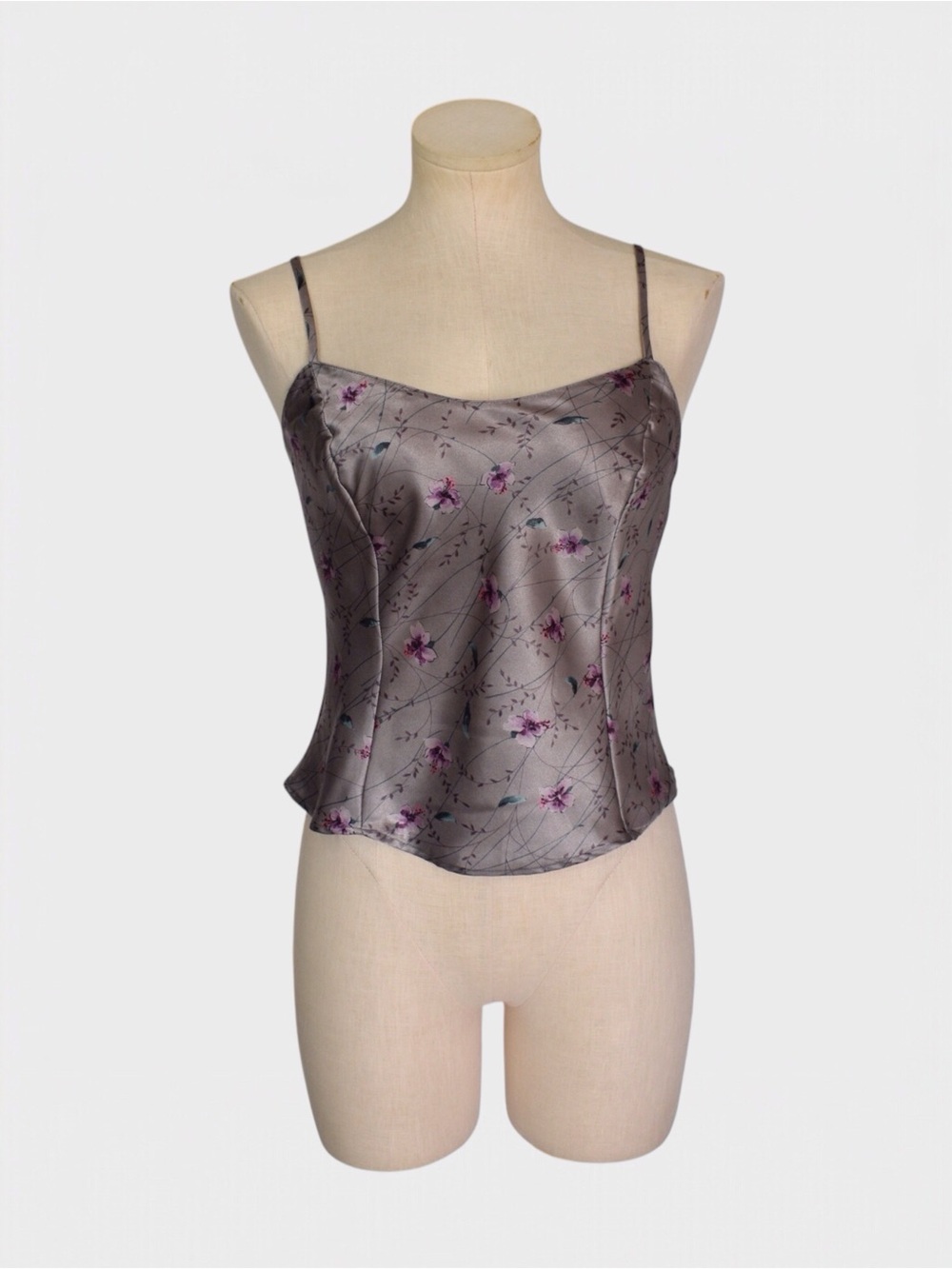 Victorias Secret Floral Satin Cami Top